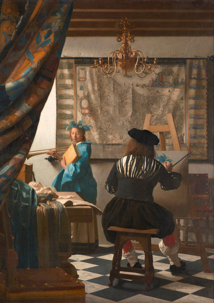 Jan Vermeer, The Art of Painting (detail)