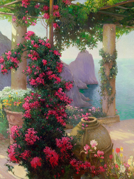 Karl Maria Schuster, The Terrace, Capri (detail)