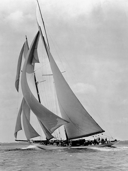 Edwin Levick, The Schooner Half Moon at Sail, 1910s