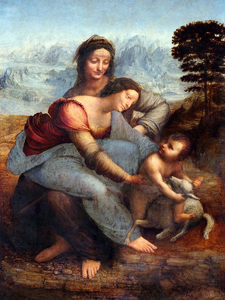 Leonardo da Vinci, The Virgin and Child with Saint Anne, ca 1503