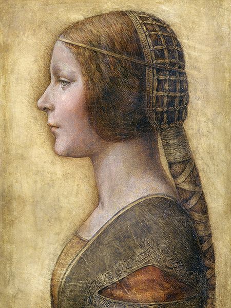 da Vinci Leonardo, Profilo di giovane donna, 1495