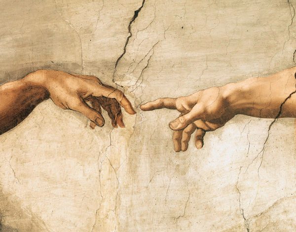 Michelangelo Buonarroti, La creazione di Adamo (detail)
