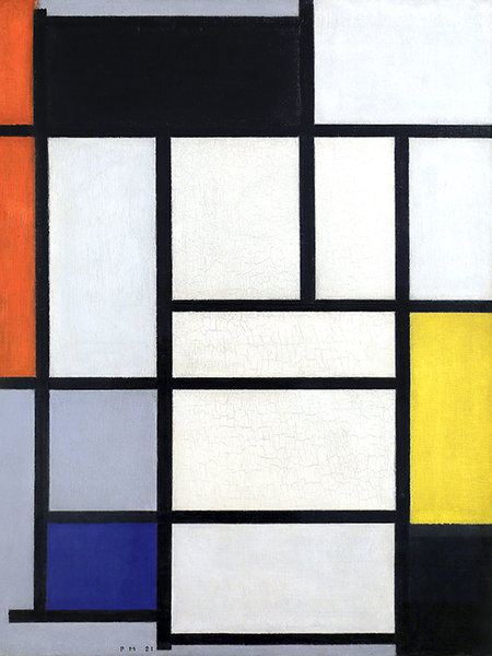 Piet Mondrian, Composition with red, black, yellow, blue and grey