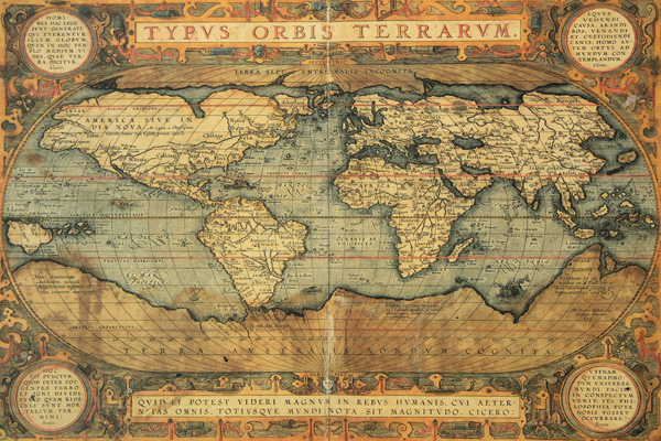 Abraham Ortelius, Typus Orbis Terrarum, 1587
