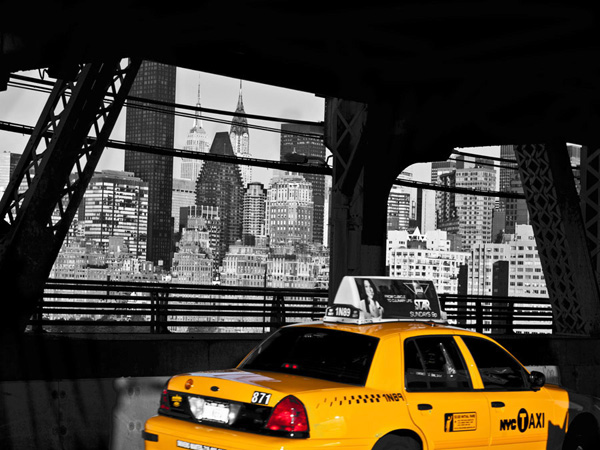 Michel Setboun, Taxi on the Queensboro Bridge, NYC