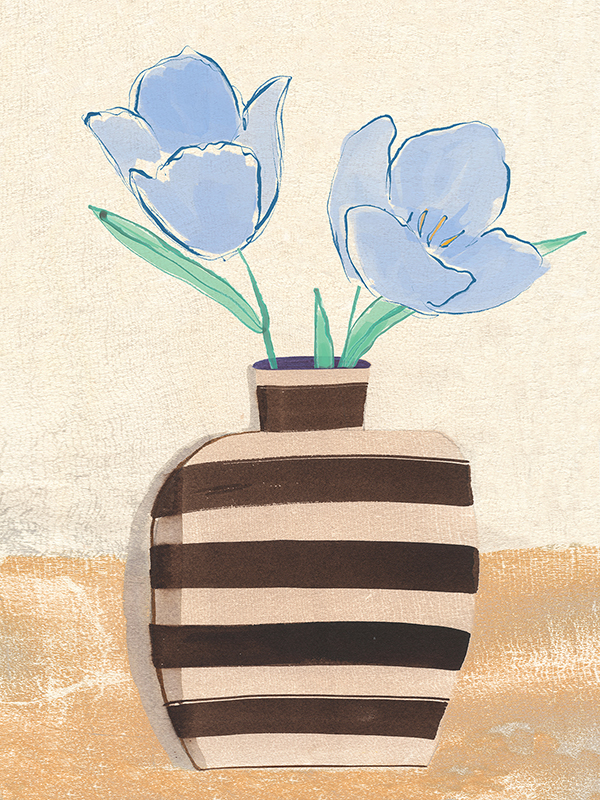 Pat Dupree, Vase with Tulips II