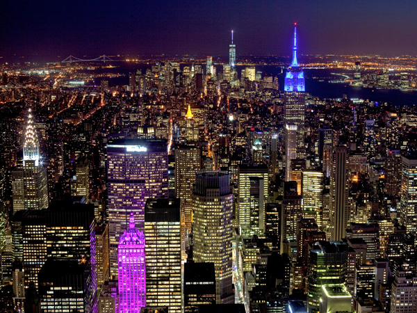 Richard Berenholtz, Midtown and Lower Manhattan at night