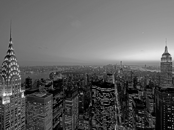 Richard Berenholtz, Midtown and Lower Manhattan at dusk