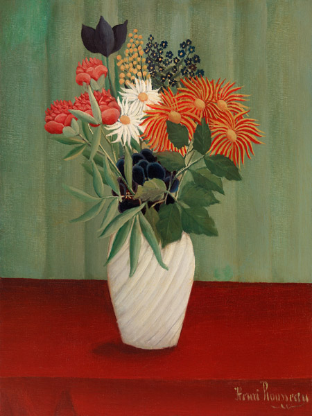 Henri Rousseau, Bouquet of Flowers with China Asters and Tokyos