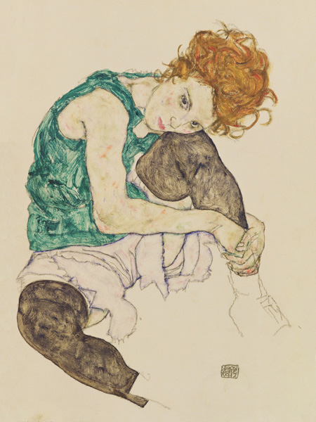 Egon Schiele, Seated Woman with Bent Knee