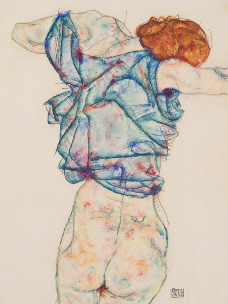 Egon Schiele, Woman Undressing