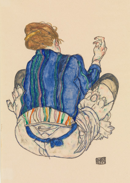 Egon Schiele, Seated Woman, Back View