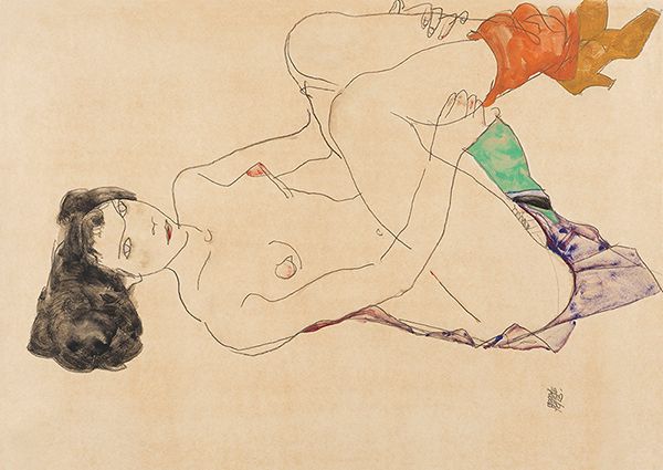 Egon Schiele, Reclining Female Nude, 1913