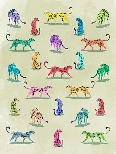 Hill Steven, Wildlife pattern I (multicolor)