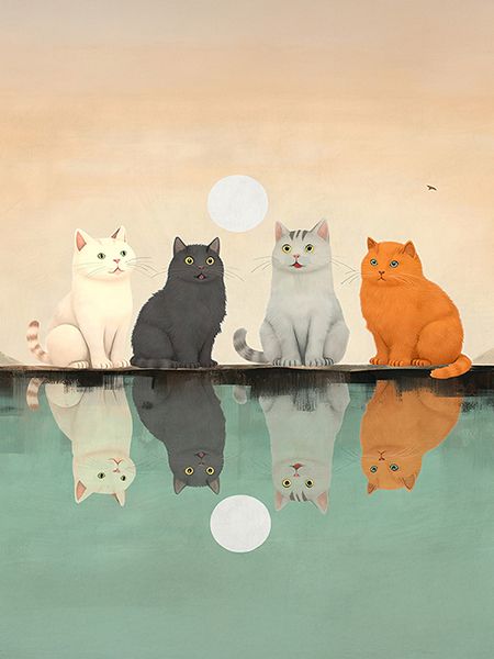 Stef Lamanche, Friends in the moonlight (detail)