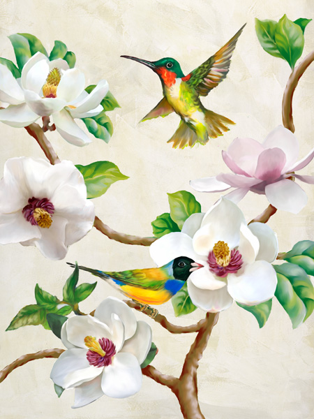 Terry Wang, Magnolia and Birds