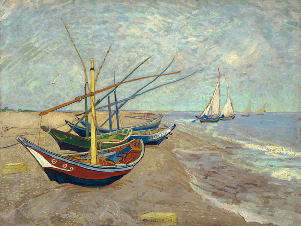 Vincent van Gogh, Fishing Boats on the Beach at Les Saintes-Maries-de-la-Mer