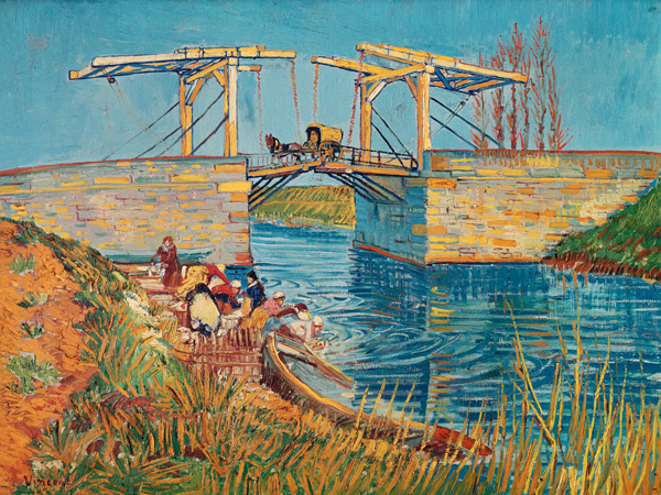 Vincent van Gogh, Langlois Bridge with women washing