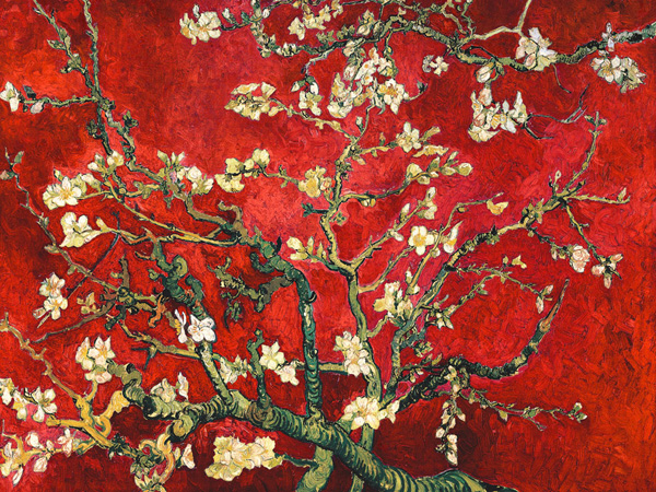 Vincent van Gogh, Van Gogh Deco – Mandorlo in fiore (red variation)