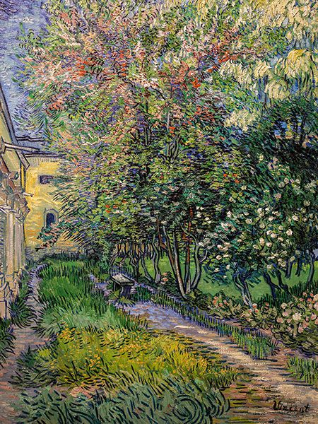 Vincent van Gogh, The garden at the asylum at Saint-Rémy