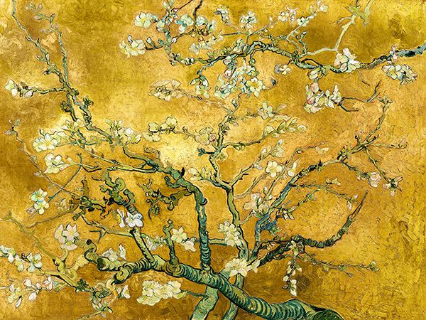 Vincent van Gogh, Van Gogh Deco – Mandorlo in fiore (gold variation) 