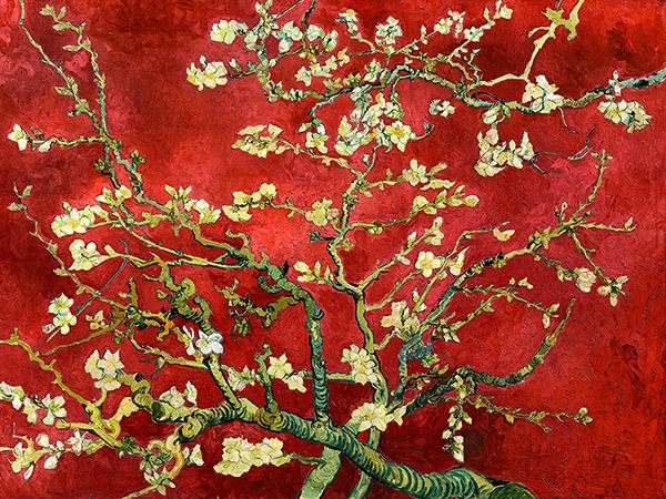 Vincent van Gogh, Van Gogh Deco – Mandorlo in fiore (red variation) 