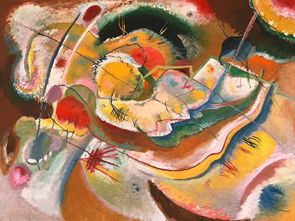 Wassily Kandinsky, Little Painting with Yellow (Improvisation), 1914