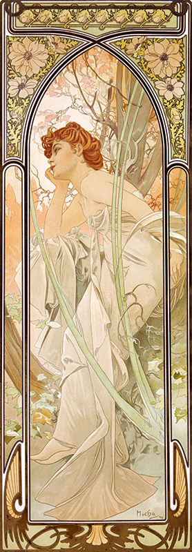 Alphonse Mucha, Times of the Day: Evening