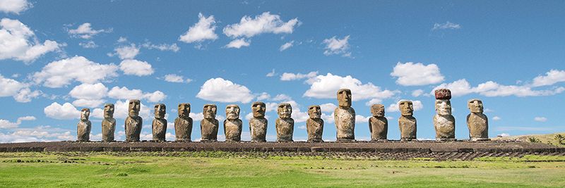 Pangea Images, Moai statues in Rapa Nui, Chile