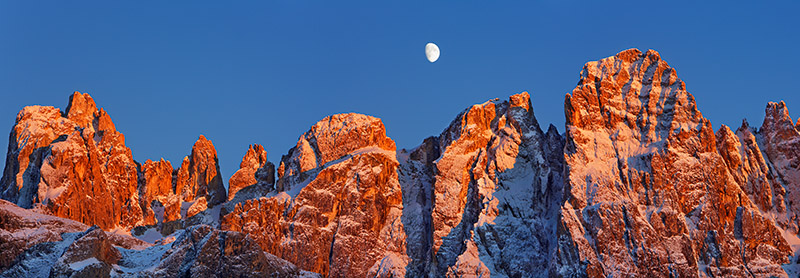 Frank Krahmer, Pale di San Martino and moon, Italy