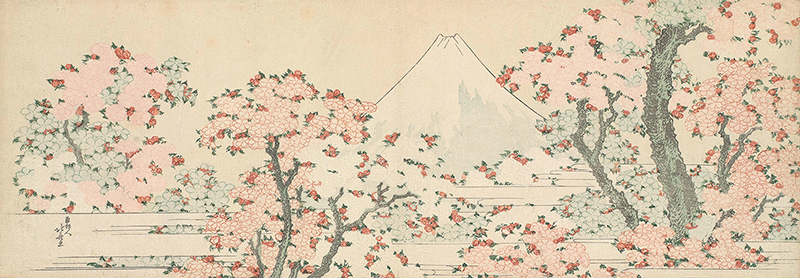 Katsushika Hokusai, Mount Fuji with Cherry Trees in Bloom